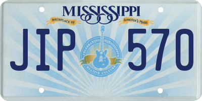 MS license plate JIP570