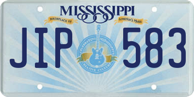 MS license plate JIP583