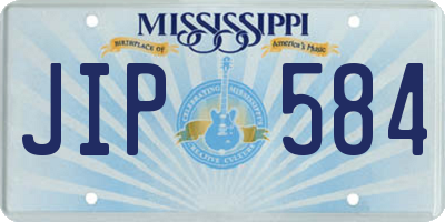 MS license plate JIP584