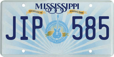 MS license plate JIP585