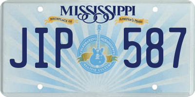 MS license plate JIP587