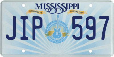 MS license plate JIP597