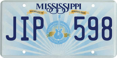 MS license plate JIP598
