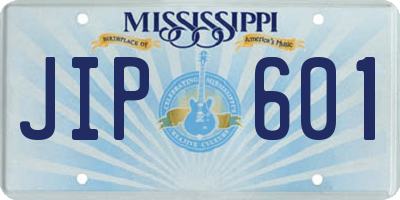 MS license plate JIP601