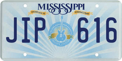 MS license plate JIP616