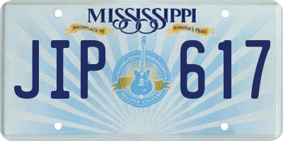 MS license plate JIP617