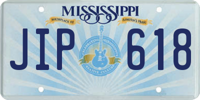 MS license plate JIP618