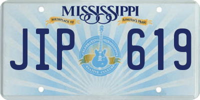 MS license plate JIP619