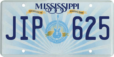 MS license plate JIP625