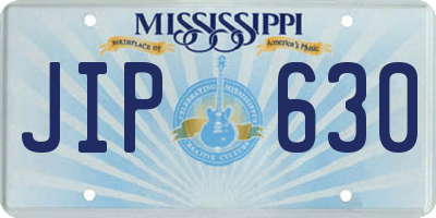 MS license plate JIP630