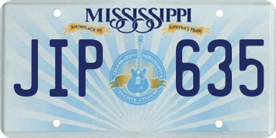 MS license plate JIP635