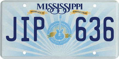 MS license plate JIP636