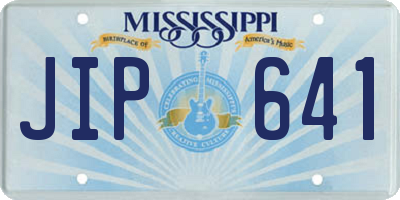 MS license plate JIP641