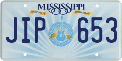MS license plate JIP653