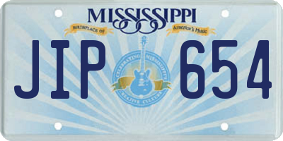 MS license plate JIP654