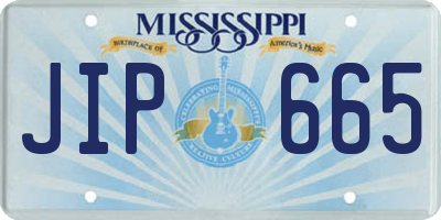 MS license plate JIP665