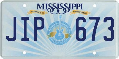 MS license plate JIP673