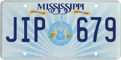 MS license plate JIP679