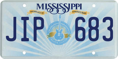 MS license plate JIP683