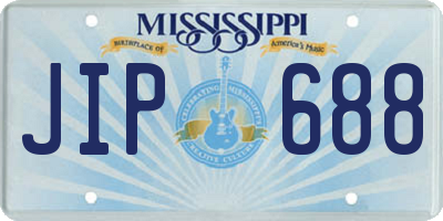 MS license plate JIP688