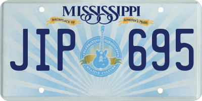 MS license plate JIP695