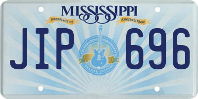 MS license plate JIP696