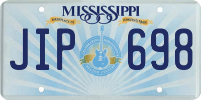 MS license plate JIP698