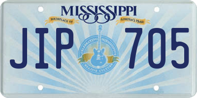 MS license plate JIP705