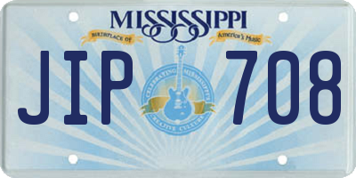 MS license plate JIP708