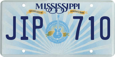 MS license plate JIP710