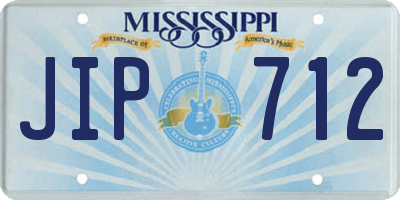 MS license plate JIP712