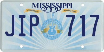 MS license plate JIP717