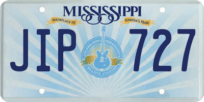 MS license plate JIP727