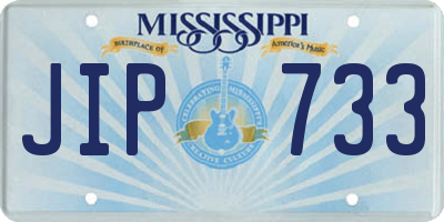 MS license plate JIP733