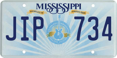 MS license plate JIP734