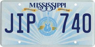 MS license plate JIP740