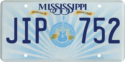 MS license plate JIP752
