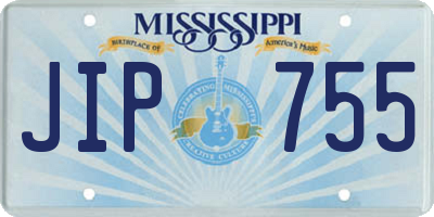 MS license plate JIP755