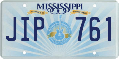 MS license plate JIP761