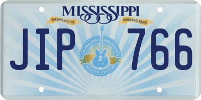 MS license plate JIP766