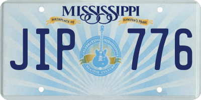 MS license plate JIP776
