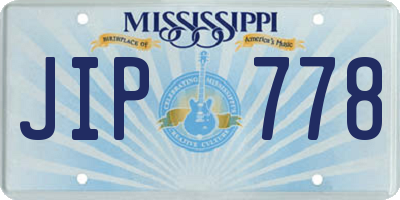 MS license plate JIP778