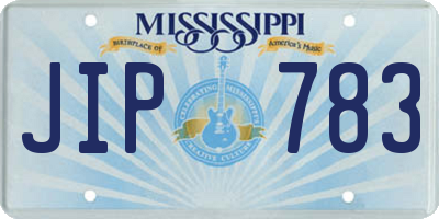 MS license plate JIP783