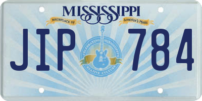 MS license plate JIP784