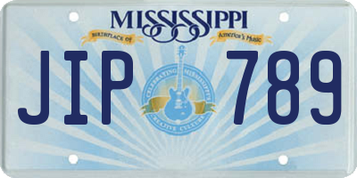 MS license plate JIP789