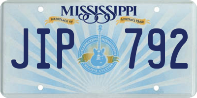 MS license plate JIP792