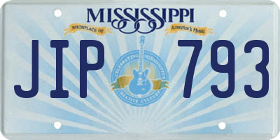 MS license plate JIP793