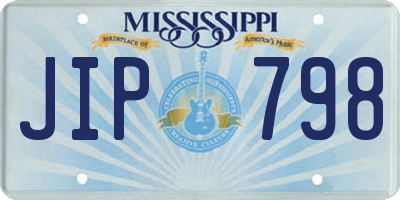 MS license plate JIP798