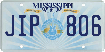 MS license plate JIP806