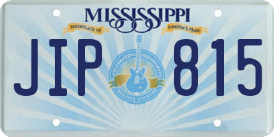 MS license plate JIP815